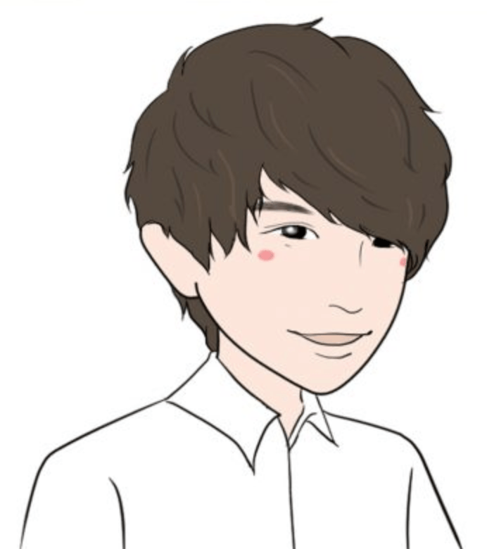 爽やかで犬顔な男性のイメージイラスト
