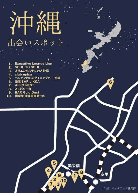 沖縄の出会いスポット マッチアップが調査した沖縄の出会いスポット8選まとめ