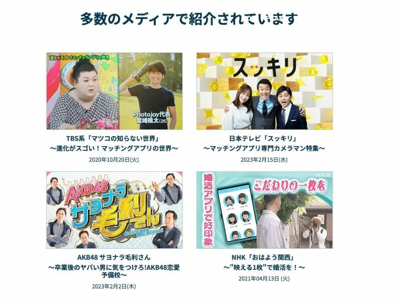 Photojoy　メディア出演