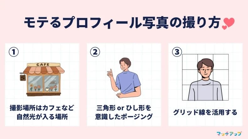 マッチングアプリでモテるプロフィール写真の撮り方