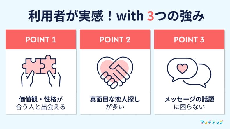 withの良い口コミ・評判からわかる3つのメリット